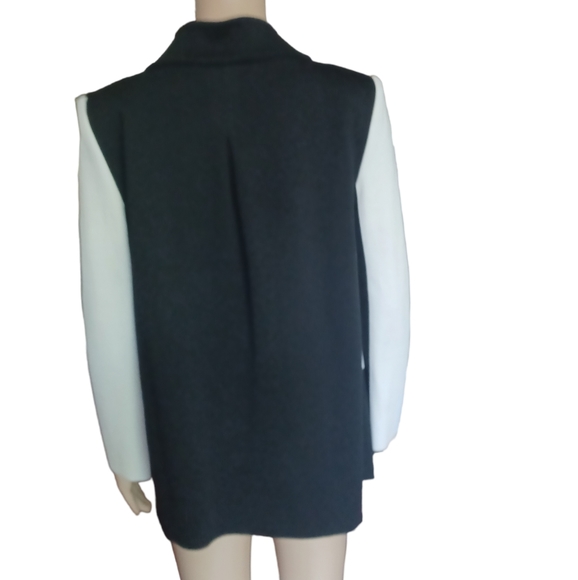 ST. JOHN Womens Multicolor Open Front Jacket Colorblock Knit Wool Blend Size 4 - Picture 9 of 10